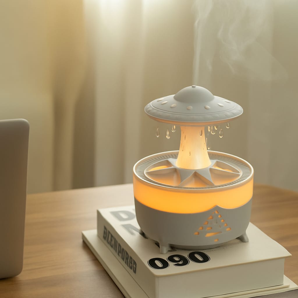 Humidificador USB con Forma de Gota y Aromaterapia – Difusor Decorativo para el Hogar