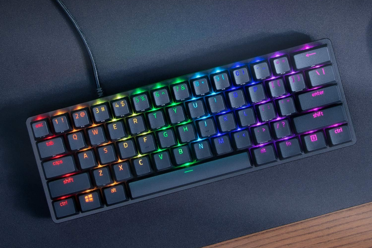 Razer Huntsman Mini – Teclado Gamer 60% con Switches Ópticos Lineales y RGB Chroma