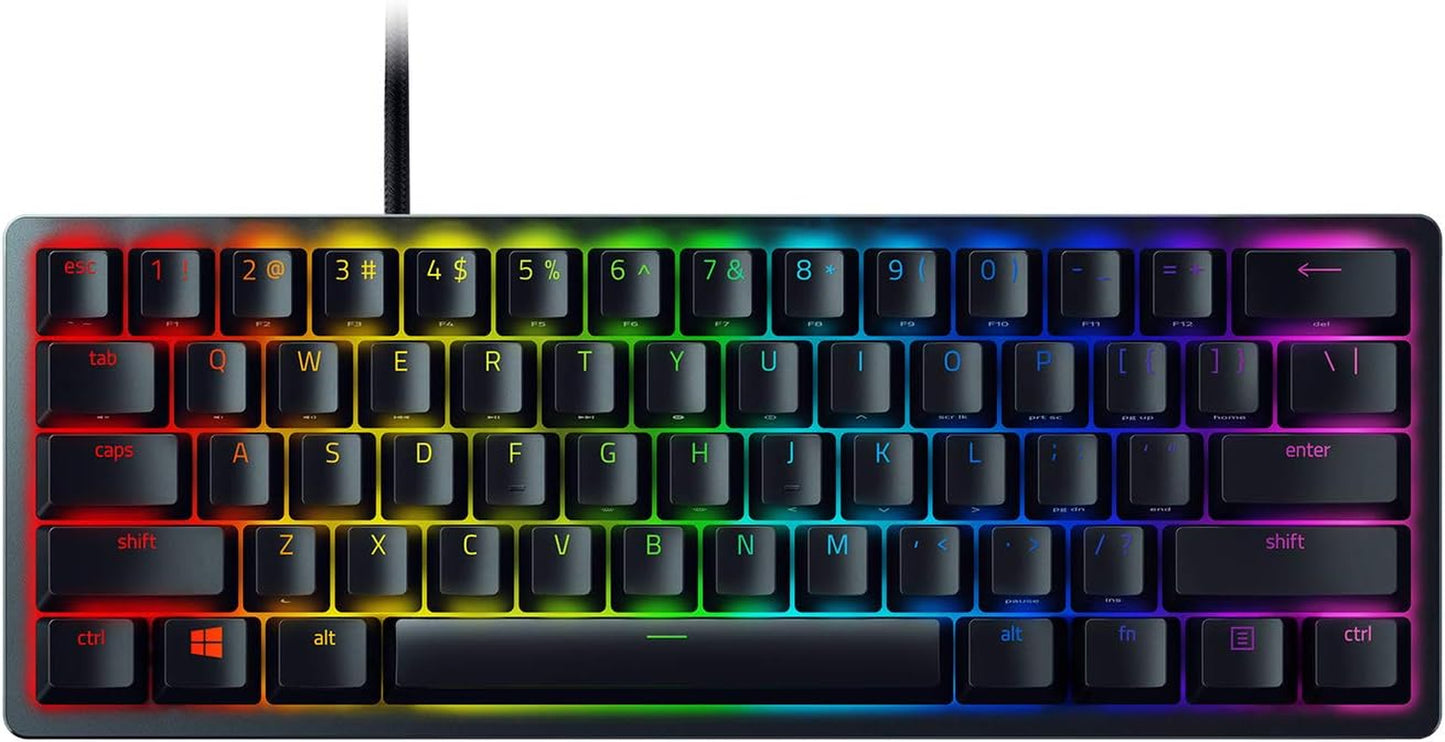 Razer Huntsman Mini – Teclado Gamer 60% con Switches Ópticos Lineales y RGB Chroma