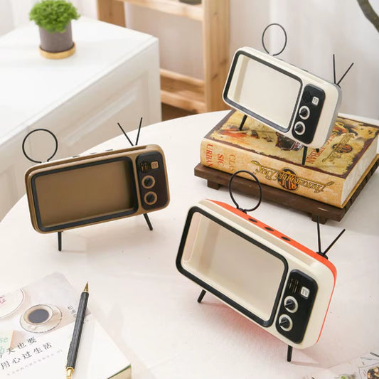 Soporte Retro Universal para Teléfono – Estilo TV Vintage
